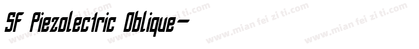 SF Piezolectric Oblique字体转换